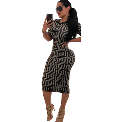 Printed hip dress