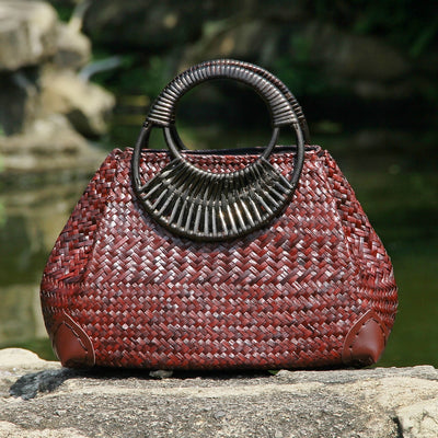 Straw bag handbag