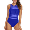 mesh swimsuit turtleneck swimsuit