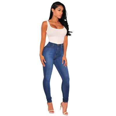 slim fit stretch thin  knee hole jeans