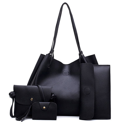 Four Sets Bag Women Leather Handbags