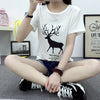 T-shirt printing letters short-sleeved t-shirt women