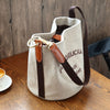 Canvas Bag  Handbags  Button Letter Casual