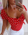 polka dot blouse