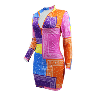 Women Long Sleeves A-line Dress