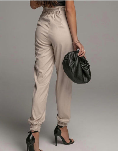 Fashion Simple Solid Color Tunic Pants