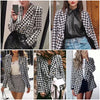 jacket women Spring autumn  plaid jacket