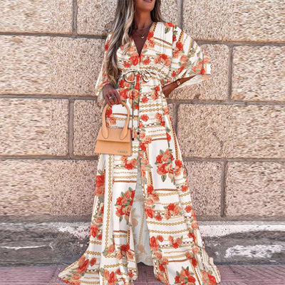 Split Irregular Beach Long Skirt Dress