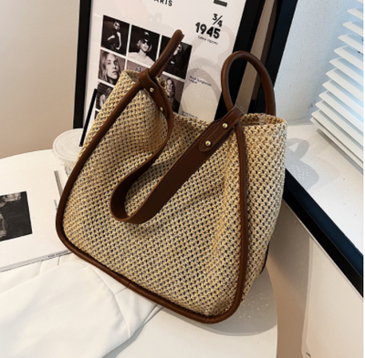 Personalized Contrast Color Summer Commuter Bag Shoulder Weave