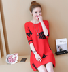 long sleeve loose ladybug dress