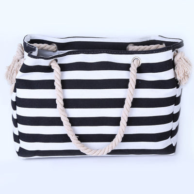 Canvas Handbag Zipper Shoulder Beach Bag