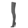 Stretch Suede Pointed Toe  Over-the-knee Boots For Women