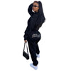 Hot Rhinestone Hooded Sweater Women's Sweater