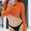 High-neck Short Slim Sweatshirt  Bottoming Shirt