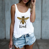 Ladies sleeveless bee kind vest