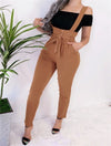 High Waist jumpsuit suspenders