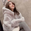 Im Warm Plush Hooded Loose Coat