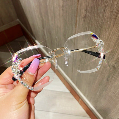 Women's Rhinestone Frameless Sunglasses