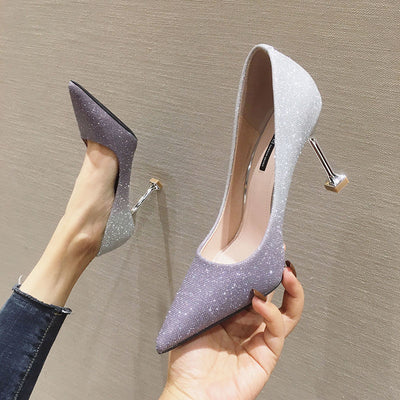 Gradient Pointed  Stiletto High Heels