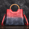 handbags hand-painted suede leather handbag