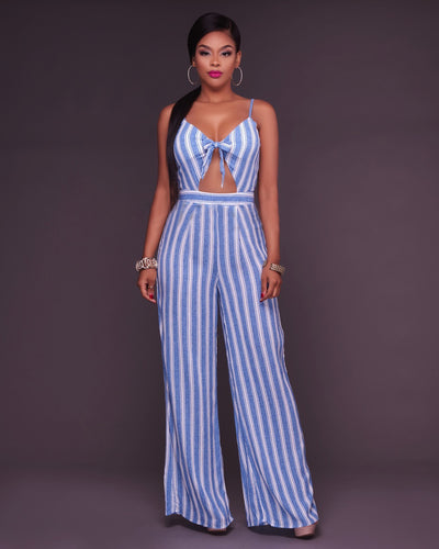 Striped  Jumpsuit