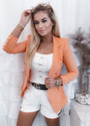 Spring, Autumn Simple Long-sleeved Double-breasted Suit Jacket For Women