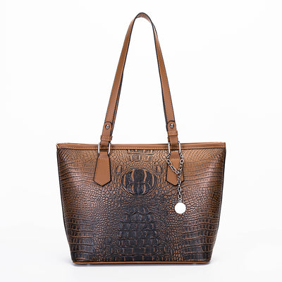 Tote Bag  Crocodile Pattern Handbag