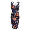 Positioning Print Sleeveless Plus Size Dress