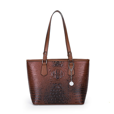 Tote Bag  Crocodile Pattern Handbag