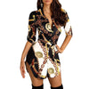 Gold chain  print dress