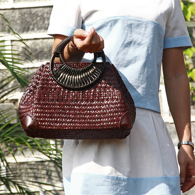 Straw bag handbag