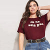 I Don't Know Graphic Letter Tee (Curvy Sizes)