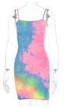 Fluorescent Camouflage Sling Dress