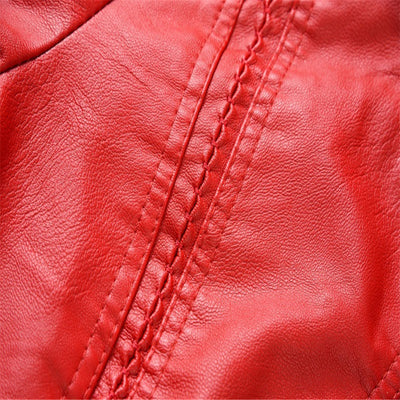 Chest Pocket Hooded Zipper Leather