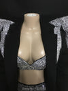 Sparkly Silver Rhinestones Outfit Set Women Bra Short Jacket Wear Clothes