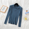 Turn-Down Collar Women Sweater Long Sleeve Top Casual Pullover Knitted Sweaters