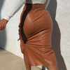 Drawstring High Waist Pleated