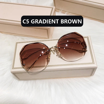 Tea Gradient Sunglasses  Ocean Water Cut Trimmed