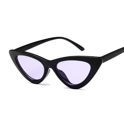 Retro Cat Eye Small Black White Triangle  Style