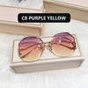 Tea Gradient Sunglasses  Ocean Water Cut Trimmed