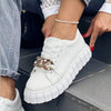 Sneaker Platform Thick Sole Chain  Lace Up