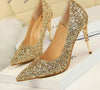 Women Pumps High Thin Pointed Heels