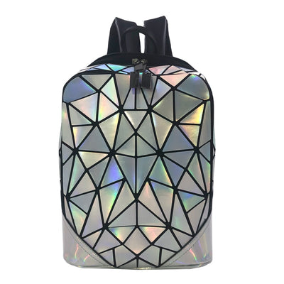 New Women Geometric Folding Backpack Bag