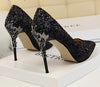 Women Pumps High Thin Pointed Heels