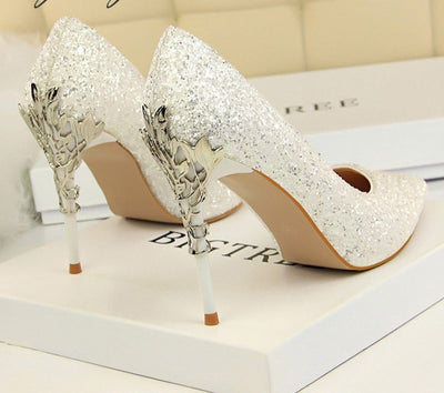 Women Pumps High Thin Pointed Heels