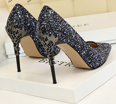 Women Pumps High Thin Pointed Heels