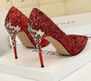 Women Pumps High Thin Pointed Heels