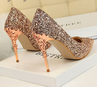 Women Pumps High Thin Pointed Heels