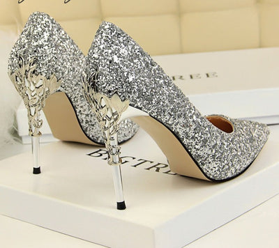 Women Pumps High Thin Pointed Heels