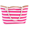 Beach Tote Bag Capacity Striped Shoulder Bag